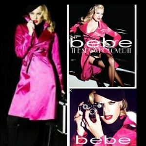 Bebe Hot Pink Spy Coat